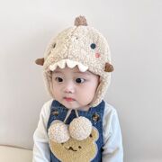 宝宝帽子冬季可爱卡通造型婴儿毛绒帽秋冬天加厚保暖男儿童护耳帽