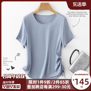 杭州重磅真丝衬衫女桑蚕丝上衣，短袖2024年夏季高级感系带小衫