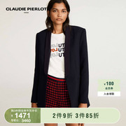 claudiepierlotoutlet女装气质，深蓝色西装外套西服cfpve00178