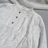3件 100-140 女童 秋款 韩系 全棉 白色 宽松娃娃衫 衬衫长袖
