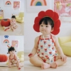 儿童摄影服装太阳花花朵造型，主题宝宝周岁照，拍照服影楼一岁照道具