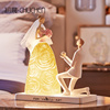 创意结婚礼物台灯浪漫长明，命灯个性网红卧室床头灯新婚房间装饰品
