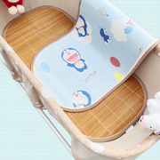 宝宝摇床凉席双面竹席，婴儿吊床电动摇篮床，凉席推车睡篮冰丝席