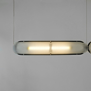 北欧简约创意长条LED吊灯现代简约创意客厅卧室艺术餐厅样板灯