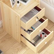 mini床头柜90后低柜储物柜家用收纳实木质客厅带锁卧室小型床边柜