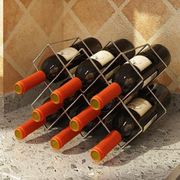 定制红酒架格子葡萄酒展示架菱形酒柜酒瓶摆件铁艺创意欧式家用客