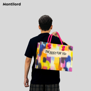 『Montilord』The best 纸质手提袋 中号 文件袋袋杂物袋购物袋收纳好帮手好运加厚办公家用包装厚