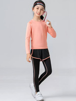 路伊梵儿童运动套装女童羽毛球，田径跑步速，干训练服小学生女春夏季