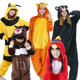 六一演出成人卡通动物小鸟熊本熊连体(熊连体)睡衣儿童表演男女蜜蜂玩偶服