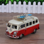 儿童玩具复古铁皮老爷车模型，创意家居装饰品拍摄道具