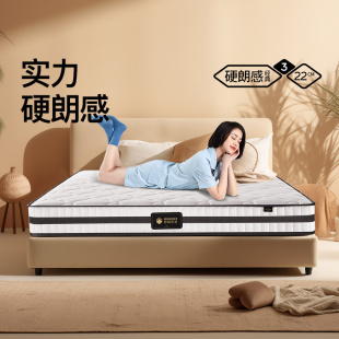 梦神席梦思家用床垫护脊硬垫天然乳胶椰棕两用独立弹簧床垫1.8m