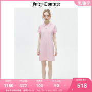 Juicy Couture橘滋连衣裙女2023夏季POLO领显瘦短袖针织裙