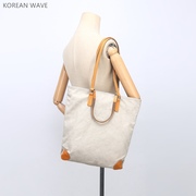 原创帆布包女单肩包大容量文艺复古小众设计手提包购物袋