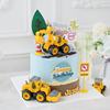 大号工程车挖掘机蛋糕装饰摆件铲土压路车儿童男孩生日烘焙玩具车