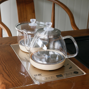 茶言全自动底部上水电茶炉，烧水壶台嵌两用一体，办公家用烧水茶台炉