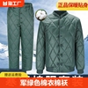 寒区军绿色棉衣棉袄，制式冬季短款棉衣裤套装2023年
