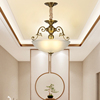 定制美式复古吊灯全铜单头餐厅卧室门厅走廊灯北欧现代过道半吸顶
