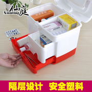 药箱医药箱急救箱家用便携药盒，医疗用品分装盒，医药箱多层分药盒小