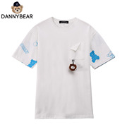 #T#DANNYBEAR男女款熊头挂饰短袖T恤DJY1881067-210