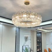 客厅吊灯水晶灯轻奢创意设计感大厅吊灯现代简约透明餐厅吧台灯具
