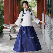民国风学生女装复古中国五四青年装演出服男女，大码古风合唱套装