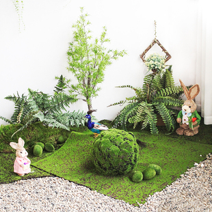 仿真青苔草皮地毯幼儿园假草坪绿化装饰铺垫橱窗庭院阳台室内造景