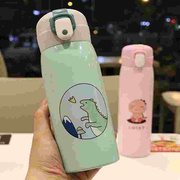 韩版小学生便携防漏卡通可爱弹盖直饮不锈钢保温杯儿童创意随手杯