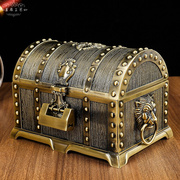 欧式公主复古超大带锁百宝箱双层首饰收纳盒珠宝饰品盒工艺品礼物
