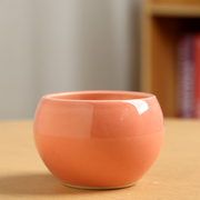多肉陶瓷花盆小圆球彩色圆口上釉球型简约透气桌面装饰