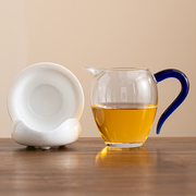 公道杯玻璃加厚分茶器带过滤网耐热泡茶茶具日式茶海公杯茶漏套装