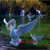 玻璃钢仿真白天鹅动物雕塑喷水鹅公园小区温泉景观装饰水鸟摆件