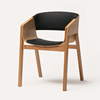 北欧实木餐椅创意设计师软包原创现代简约复刻靠背薄曲木餐厅餐椅
