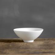 凝脂茶碗白瓷斗笠杯薄胎小茶杯盏主人杯品茗杯单杯定制茶具一口杯