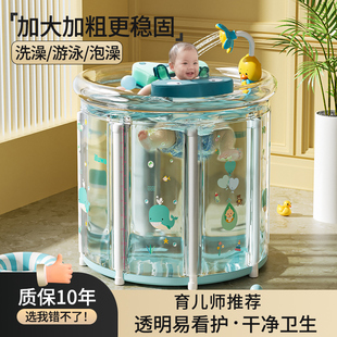 婴儿游泳桶家用宝宝游泳池，新生儿童洗澡桶，可折叠室内充气泳池泡澡