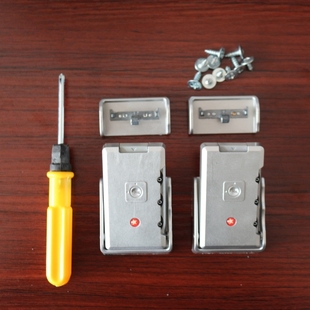 行李箱密码锁卡扣银色黑色灰色拉杆箱通用锁扣配件更换维修