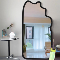 现代简约试衣镜壁挂穿衣镜全身镜落地不规则异形镜靠墙卧室大
