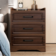欧式床头柜现代简约实木色卧室，收纳储物柜小型轻奢床边置物柜创意