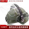 FAST MICH透明防雾化 高韧性防爆面罩特种兵战术盔高强度面罩