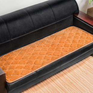 红木长椅垫办公室皮沙发垫实木沙发坐垫法兰绒防滑现代轻奢客厅