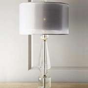 水晶台灯个性创意卧室床头柜台灯现代简约美式复古北欧浅灰色灯具