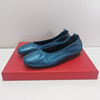 女鞋雅氏5LX1软皮软底舒适蓝色浅口圆头平底头层牛皮休闲单鞋