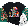 Merry Christmas Cute Owl T shirt 可爱卡通圣诞猫头鹰印花T恤衫