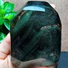 魅晶天然巴西料水晶晶体通透绿幽灵全包裹千层原石小摆件