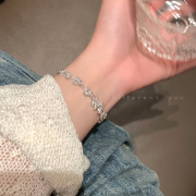 微镶锆石紫藤花手链女小众设计感学生闺蜜送礼物，手饰品轻奢高级感