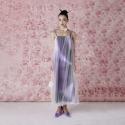 紫色网纱旋转吊带，连衣裙yuehe月禾原创