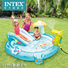 intex儿童家用室内外海，洋球池遮阳戏水池，宝宝鲨鱼游泳池充气泳池