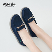 Walker Shop乐福鞋女2024年春季单鞋子一脚蹬豆豆鞋简约百搭女鞋