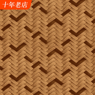 新中式中国复古风格古典禅意墙纸日式亚麻布纹竹编木纹仿草编壁纸
