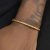 grgr电镀18k金色手镯钛钢，手链男女嘻哈欧美潮流，个性手环高级感