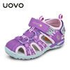 UOVO女童凉鞋包头儿童凉鞋小大童女童沙滩鞋夏季镂空公主童鞋